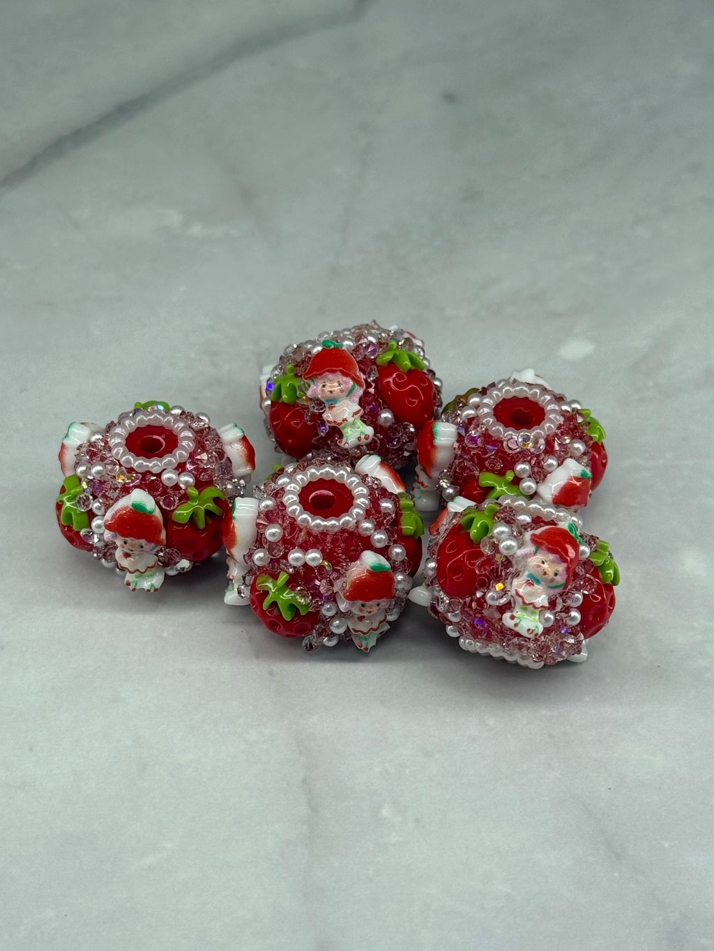 18mm Rhinestones Sugar Character Beads