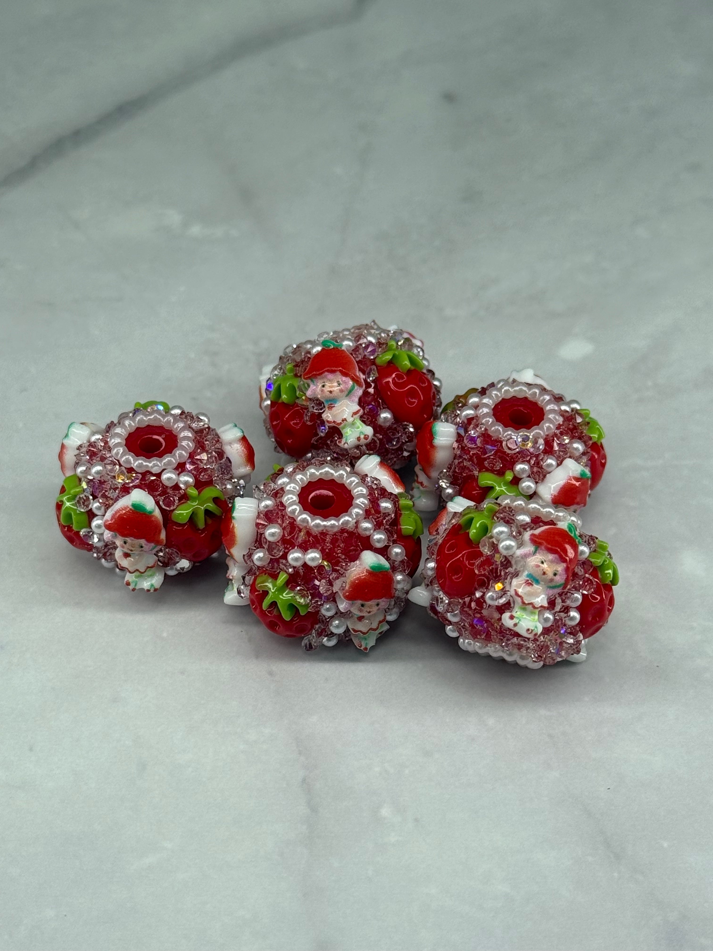 18mm Rhinestones Sugar Character Beads