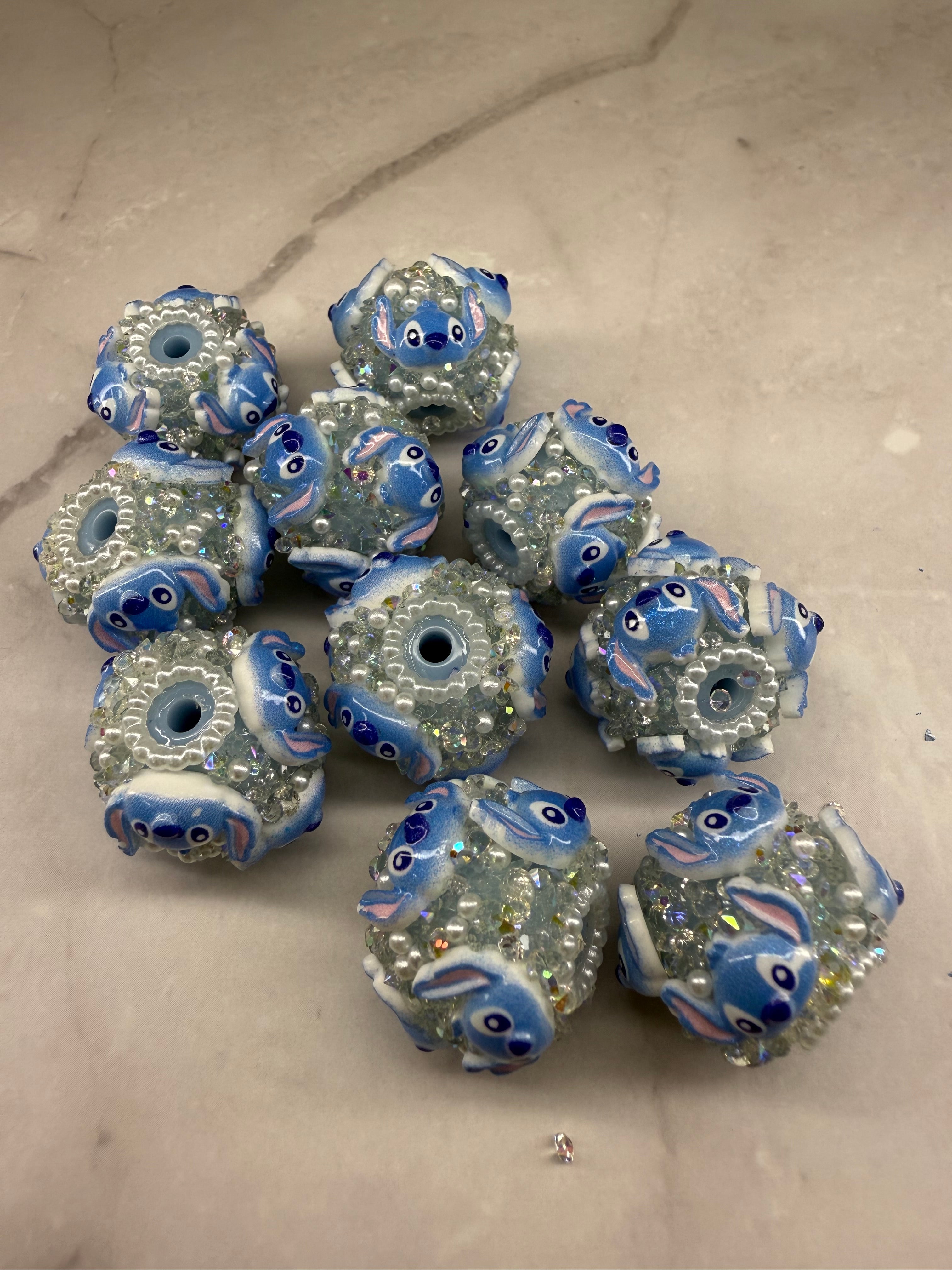 18mm Rhinestones Sugar Character Beads