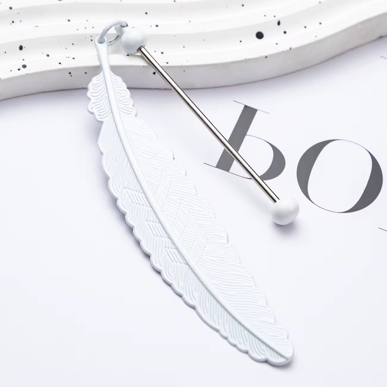 Feather Beadable Bookmark