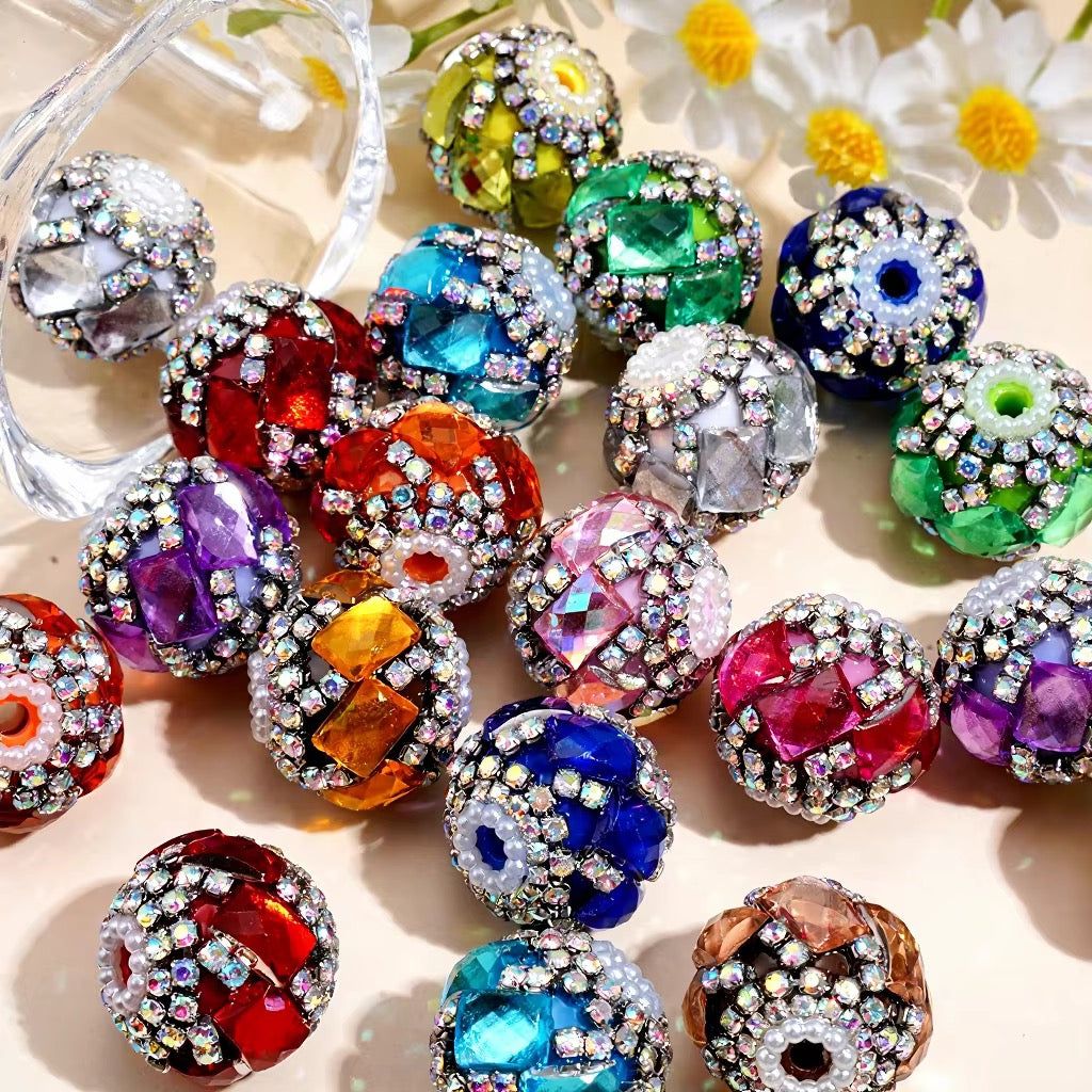 20mm  Big Rectangle Rhinestone Fancy Beads (5pcs) Main image