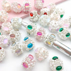 17mm Pearl and Oval Cat-Eye Fancy Bead  Mix (5pcs)