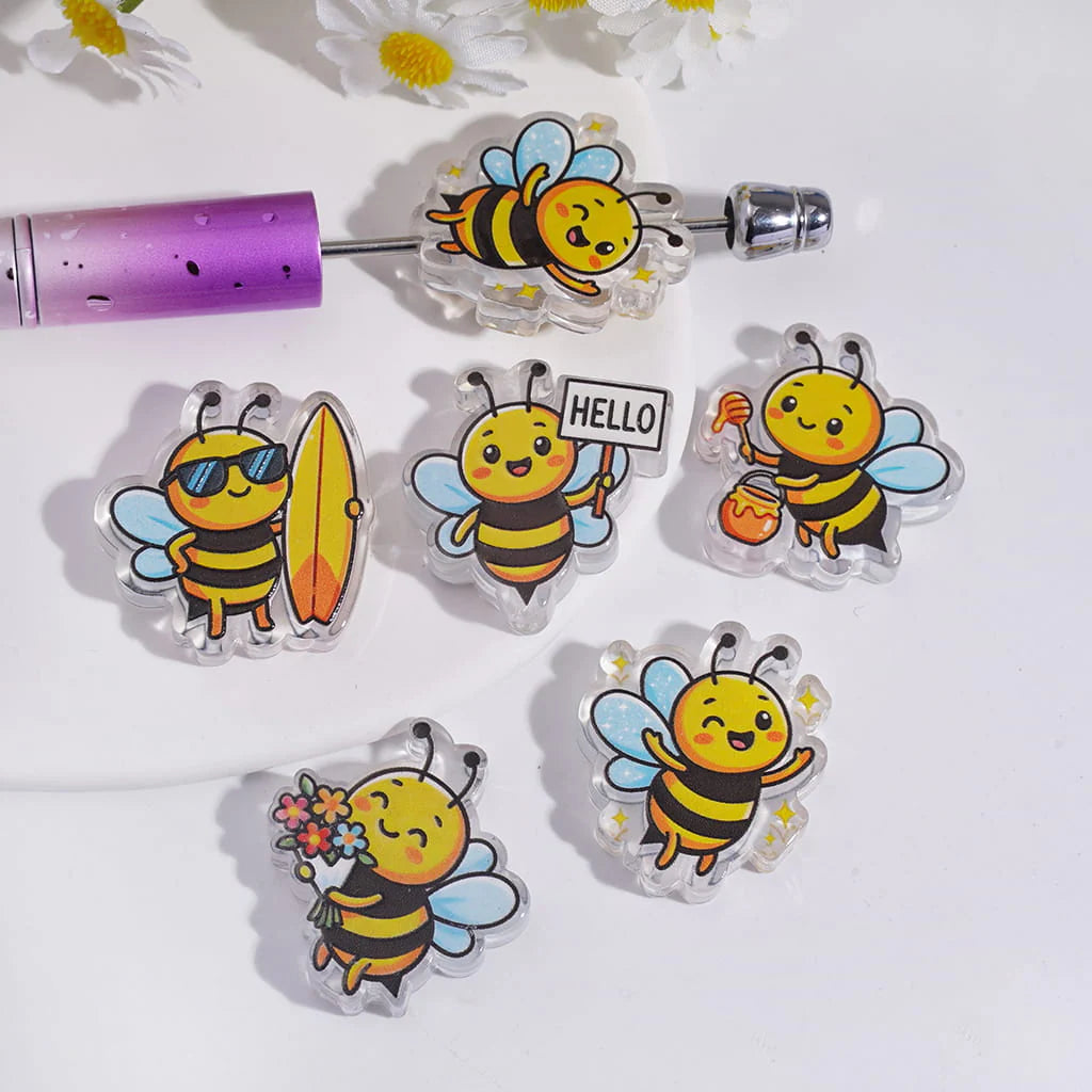 Cute Bees Acrylic Focal Mix Main image