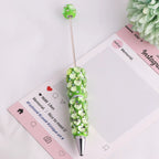 Beadable Clay Pens with Dazzling Heart in Assorted Colors