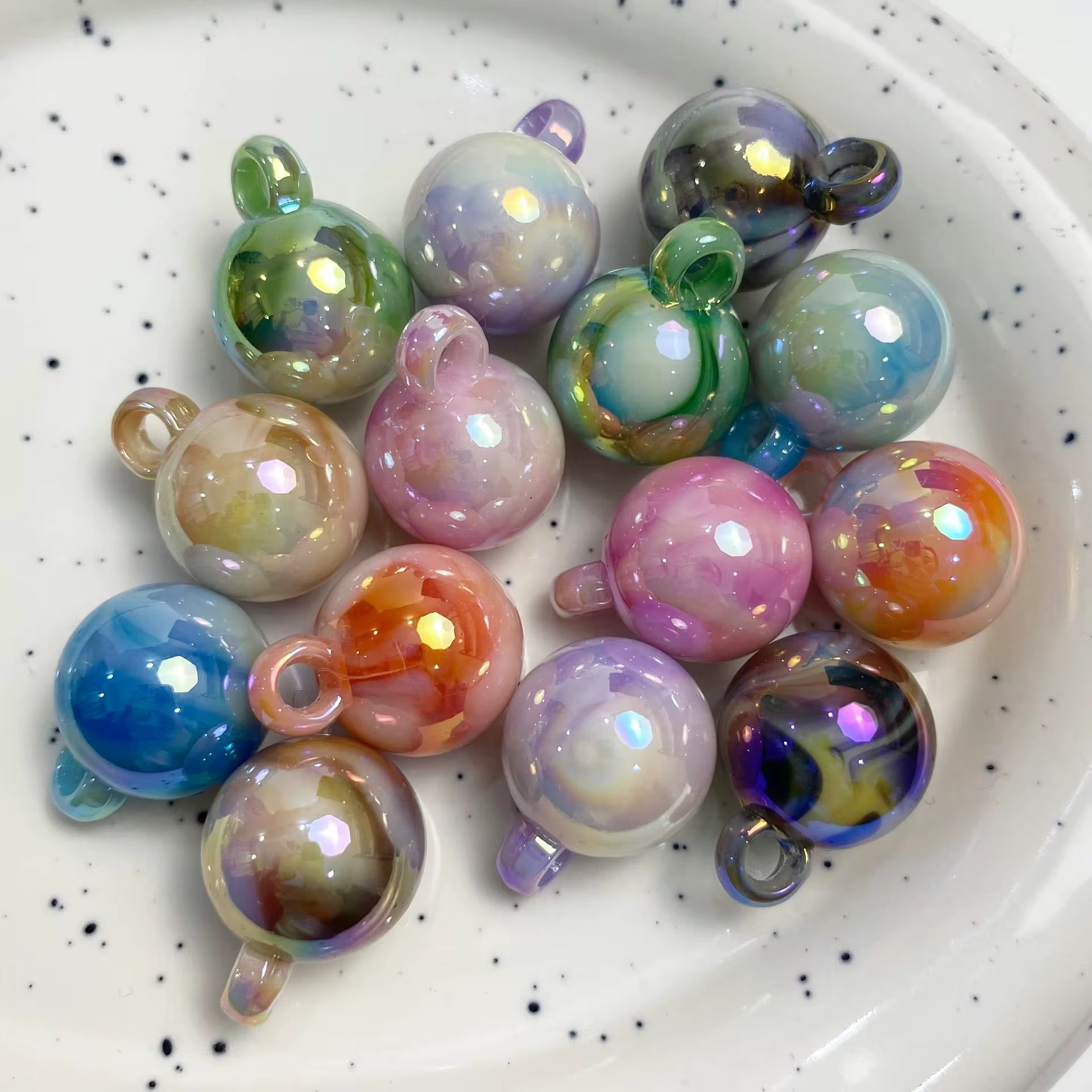 16mm Marbled Pendant Beads (Mix and Single Color) Main image