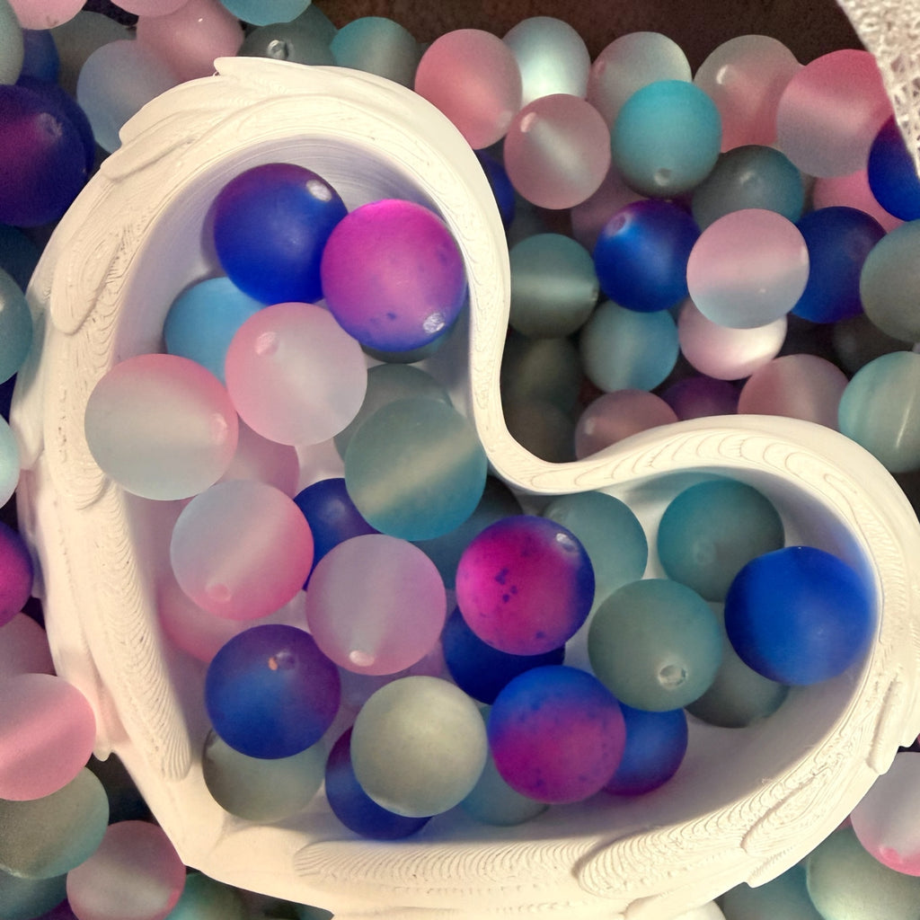 16mm Two Colored Matte Cateye Mermaid Mix-I17