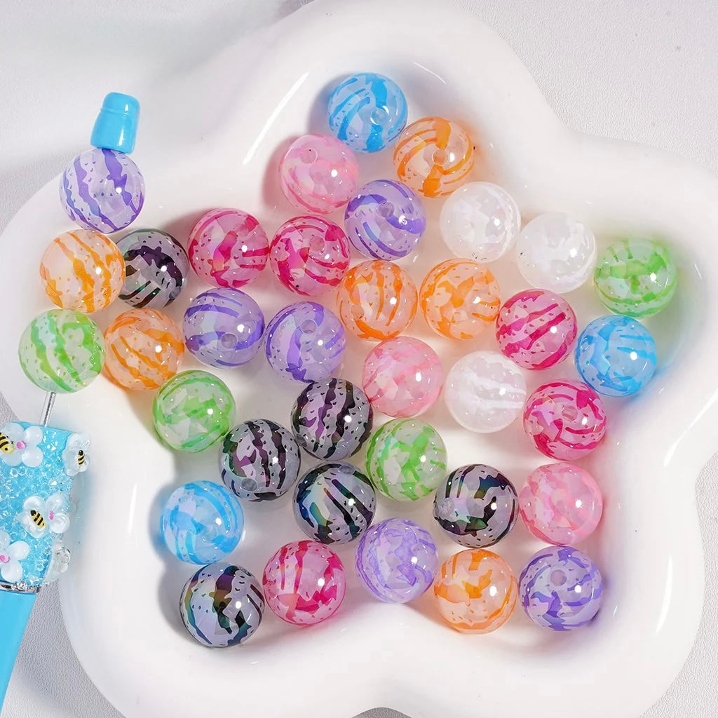 16mm Watermelon Beads (Bright Colors) Main image