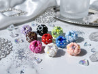 20mm Bow and Diamond Cristal  Beads (5pcs)