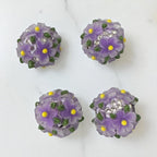 18mm Fancy Clay Daisy and Stone Beads (Clear Brights)