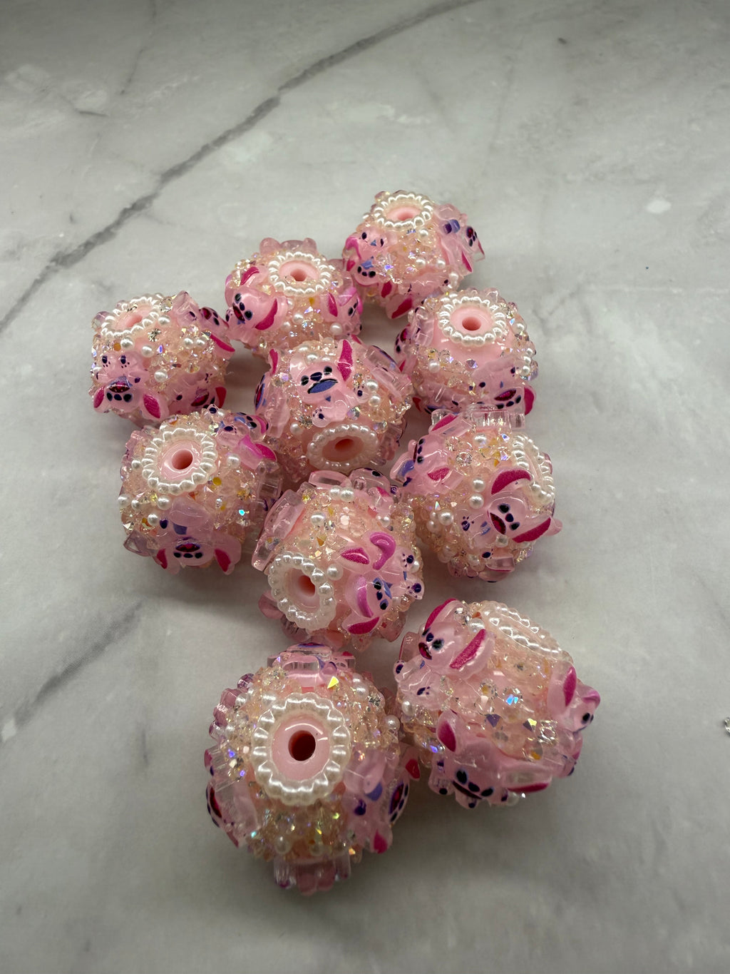 18mm Rhinestones Sugar Character Beads