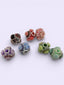 17mm Rose, Pearl and Rhinestone Fancy Bead (5pcs)-🎡