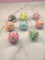 18mm Azalea Flower, Pearl and Rhinestone Fancy Beads