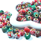 14mm Christmas Plaid Bead🫶🏽