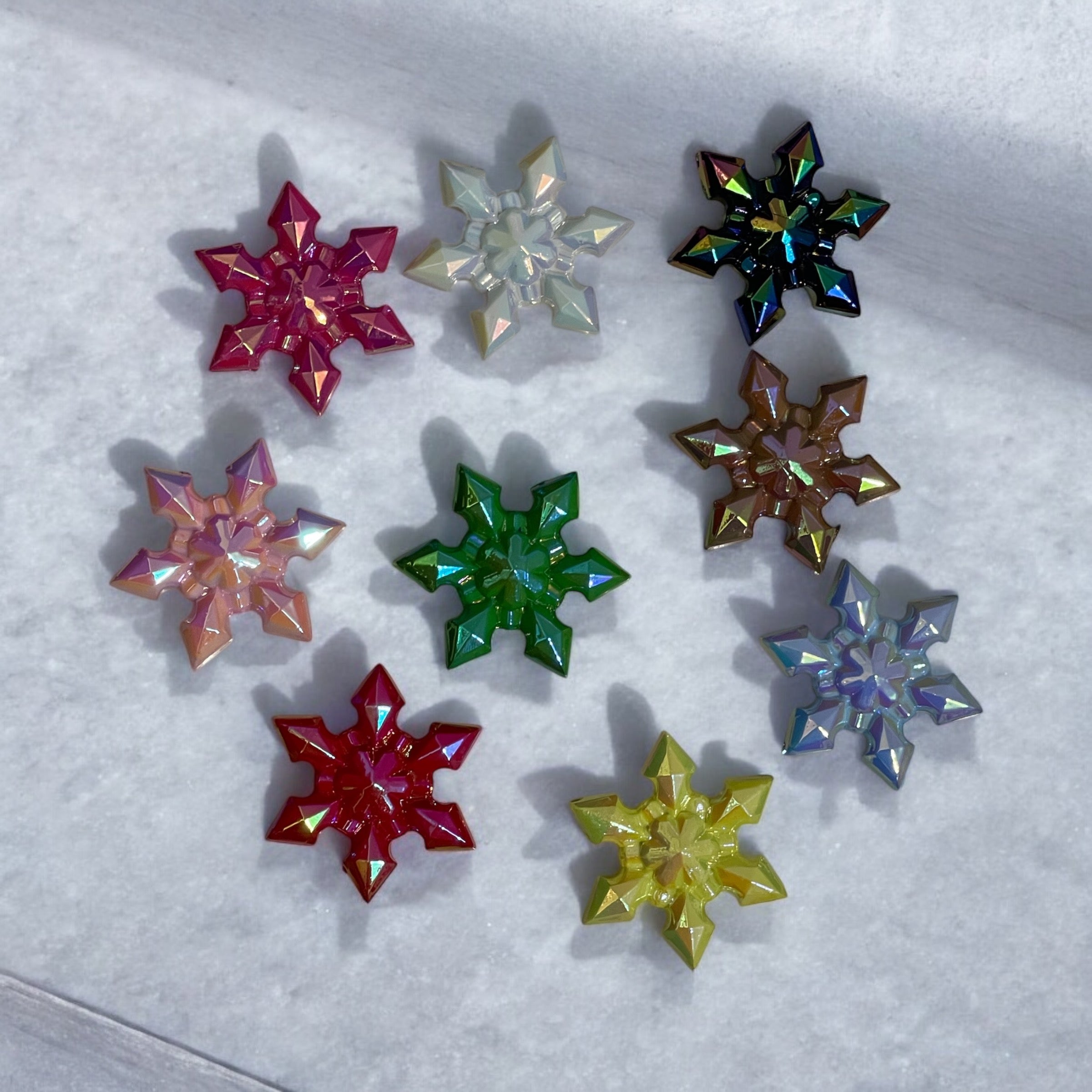 36mm Snowflake Beads Mix (10Pcs) Secondary image