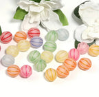 16mmmm Frosted Pumpking Beads Brights Mix