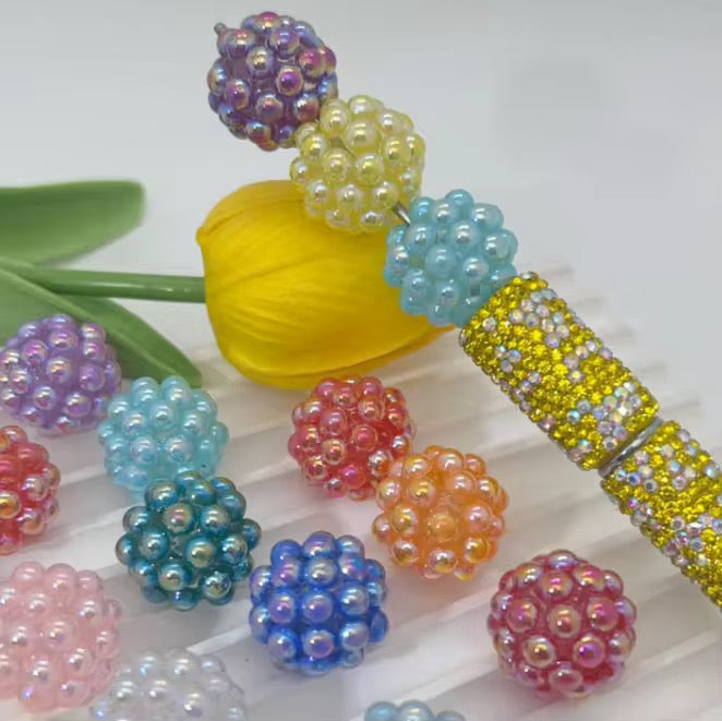 20mm Colorful Pearl AB Rhinestone Beads Secondary image