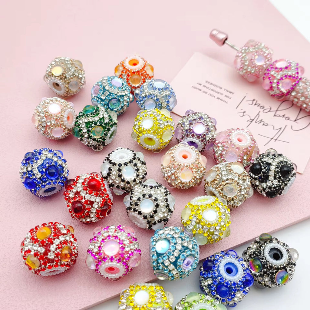 20mm Rhinestone and Round Crystals Fancy Bead (5pcs)