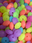 Neon Luminous Silicone Lentil Spacer Beads