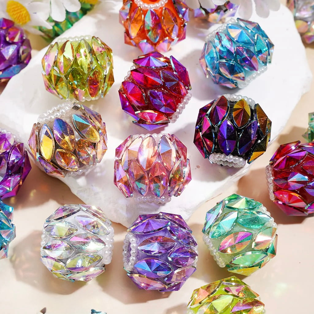 18mm AB Crystal Fancy Rhinestone Beads (5pcs)-V8 Secondary image