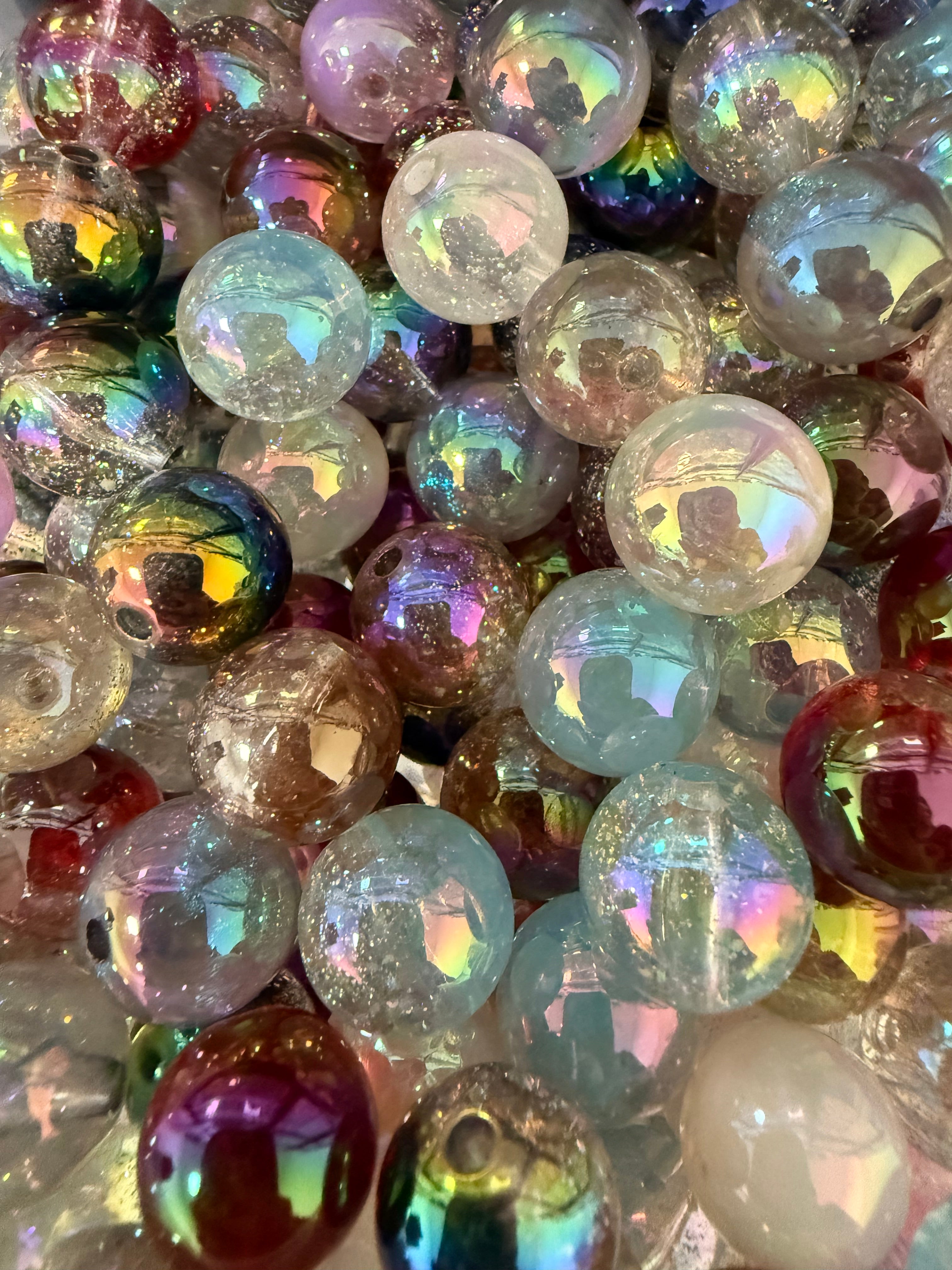 16mm Luxury AB Shimmer and Glitter Beads (Mix and Single colors)