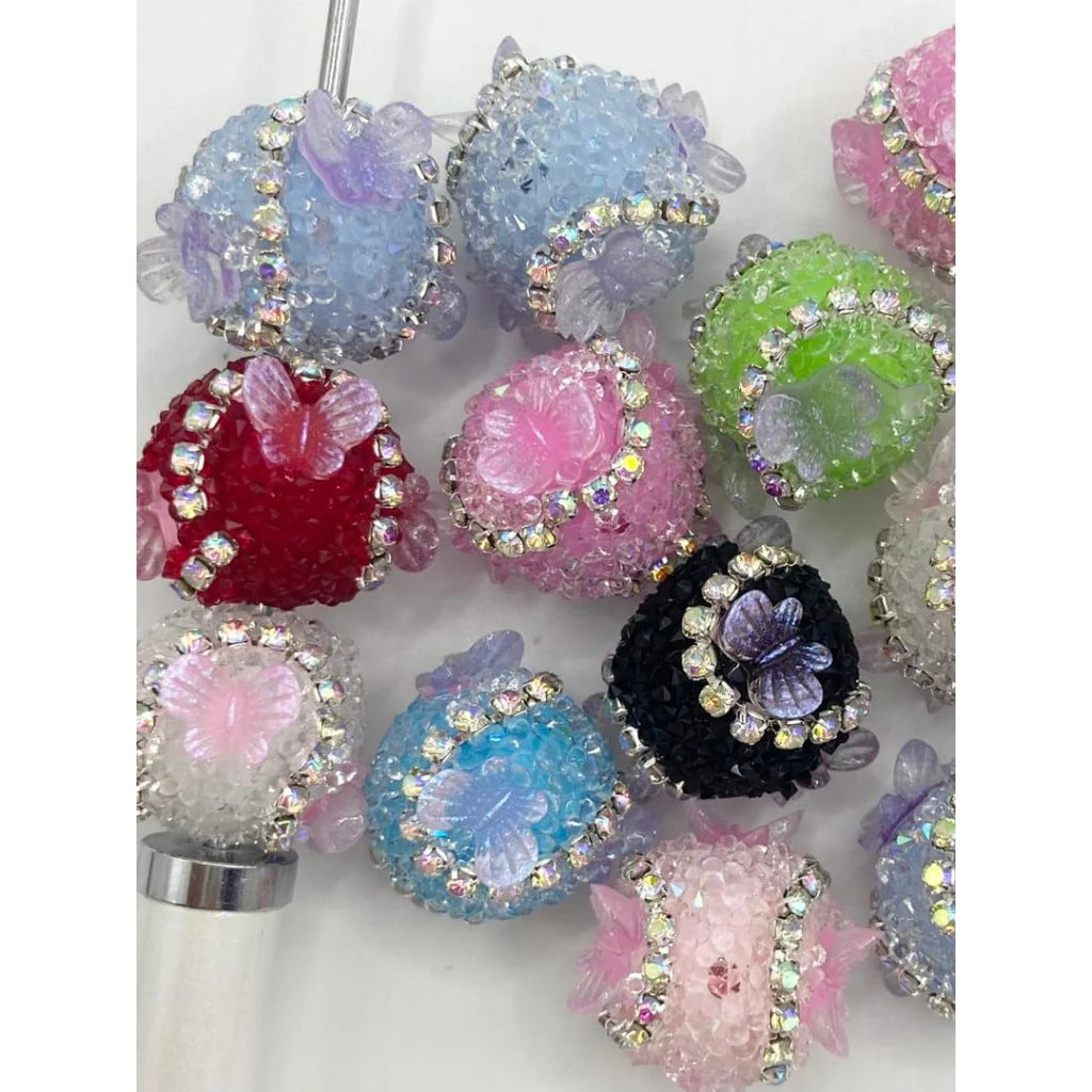 16mm Rhinestone and Butterflies Beads Mix Main image