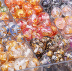 16mm Gold and Colored Foil Beads Mix-BB15