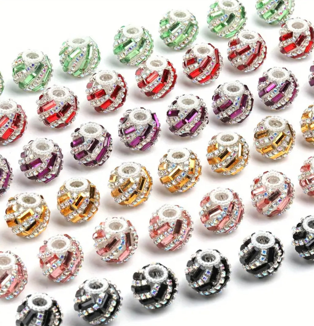 18mm Fancy Rectangle Rhinestone Swirl Beads