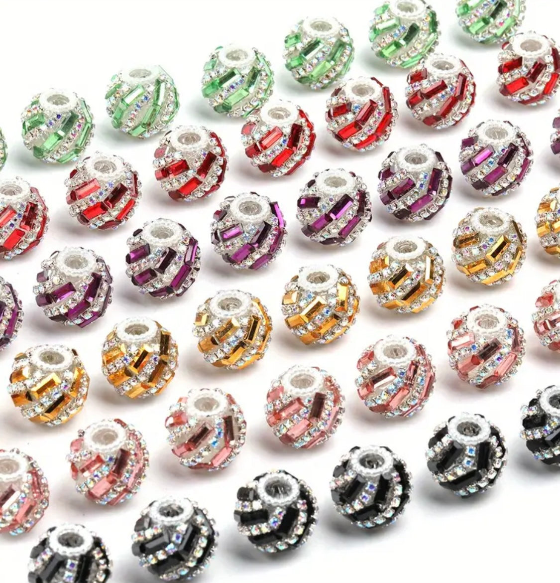 18mm Fancy Rectangle Rhinestone Swirl Beads