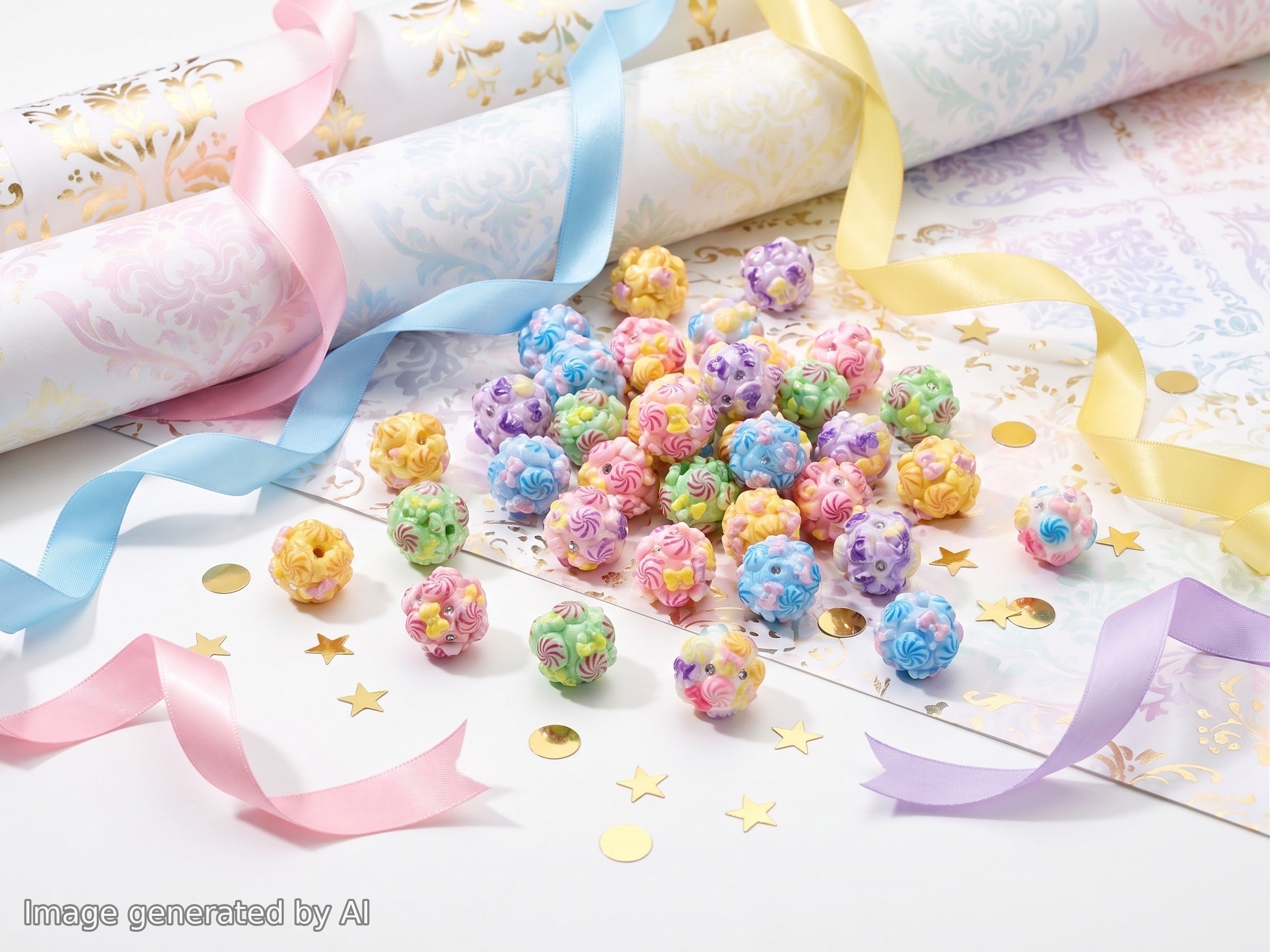 18mm Candy Lollypop Charm and AB Rhinestone Beads (5pcs)
