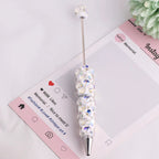 Beadable Clay Pens with Dazzling Heart in Assorted Colors