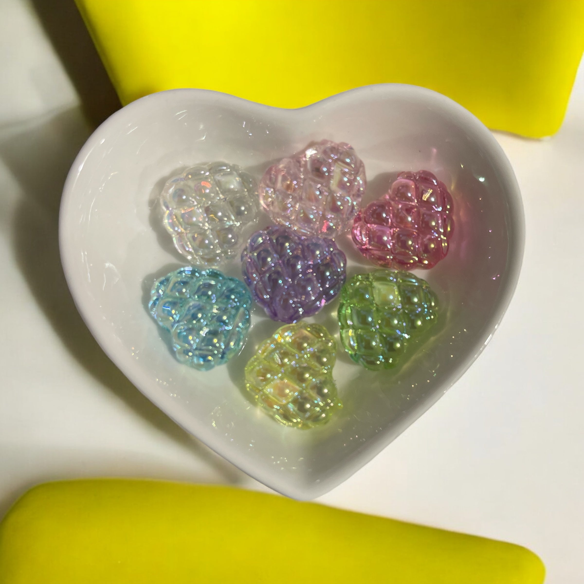 Heart Clear Quilted Clear Beads Mix Secondary image
