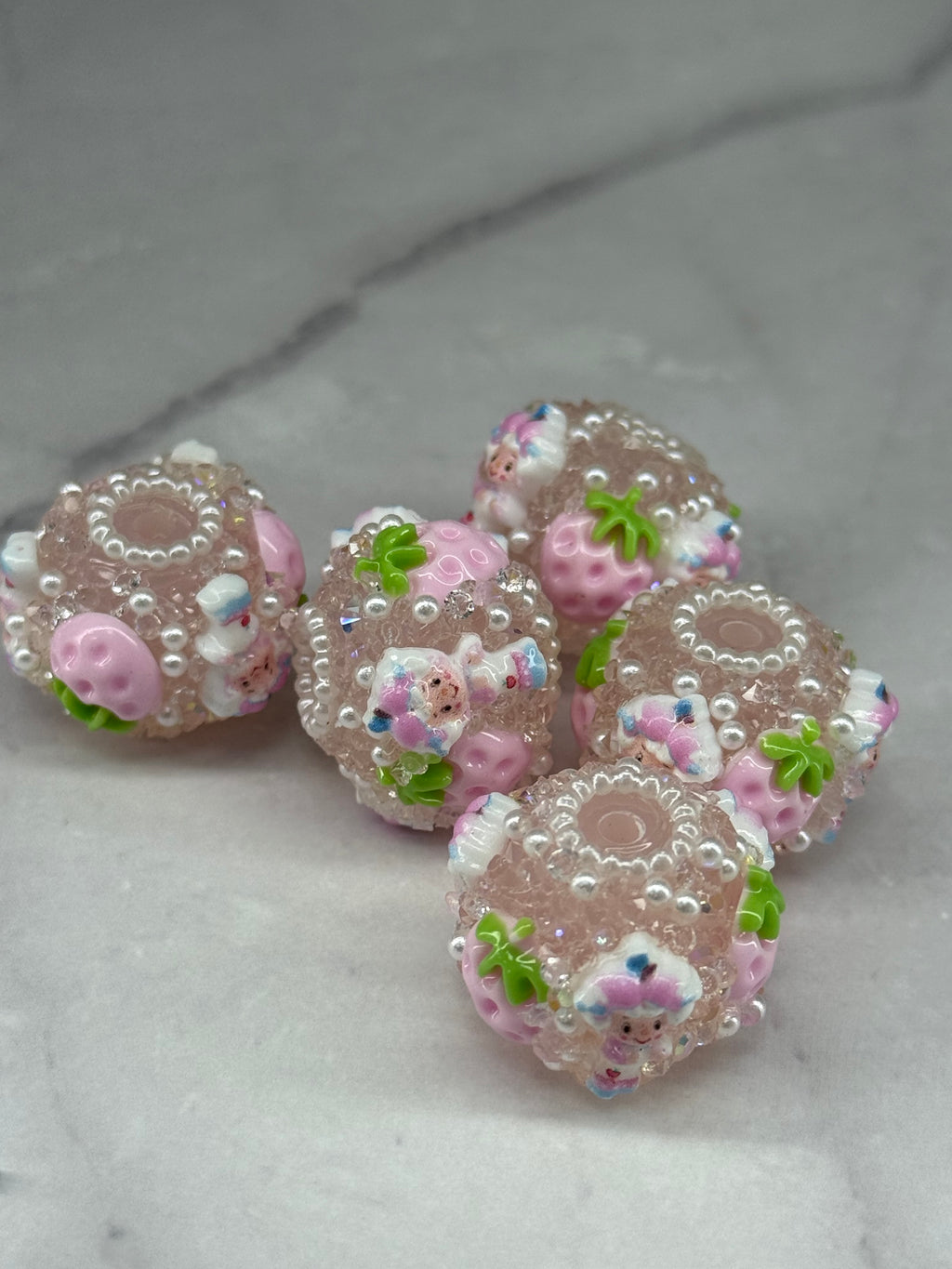 18mm Rhinestones Sugar Character Beads