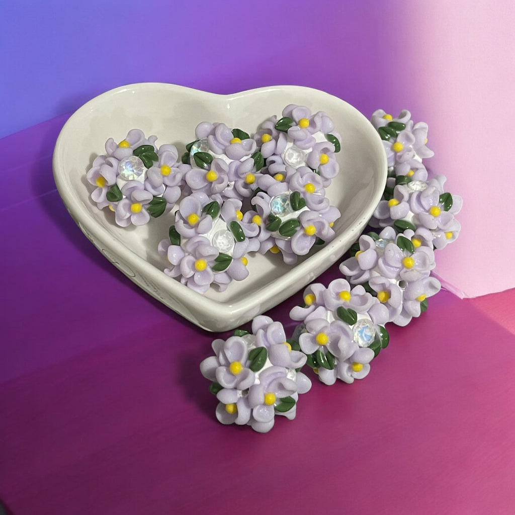 16mm Fancy Flowers and Stone Beads