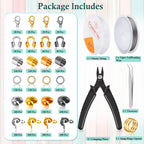Beads Kit for Jewelry Making Knot & Crimp Tube Covers Jump Rings Wire Guardian Beads & Bead Assortments