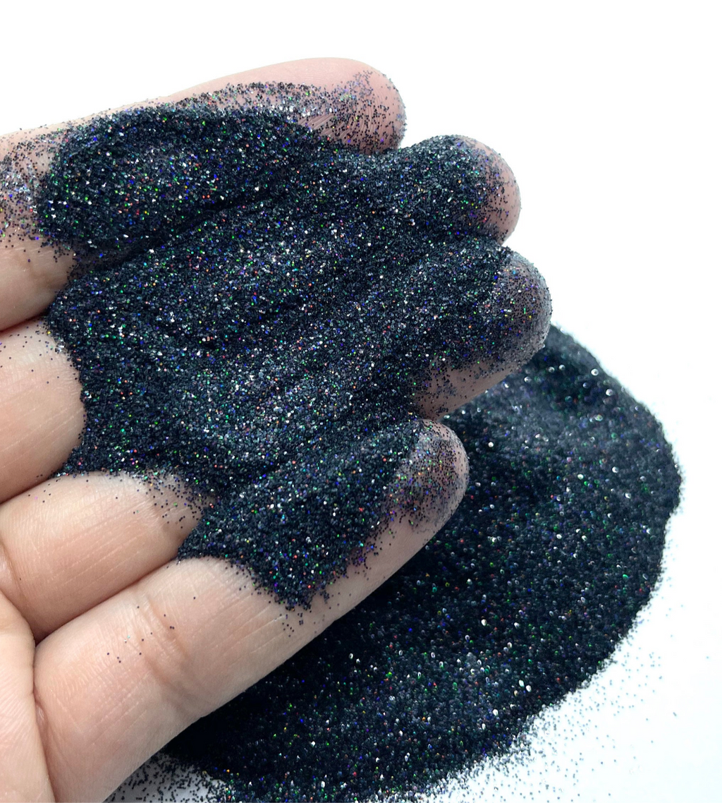 Black Holographic Ultra Fine Glitter-✨️