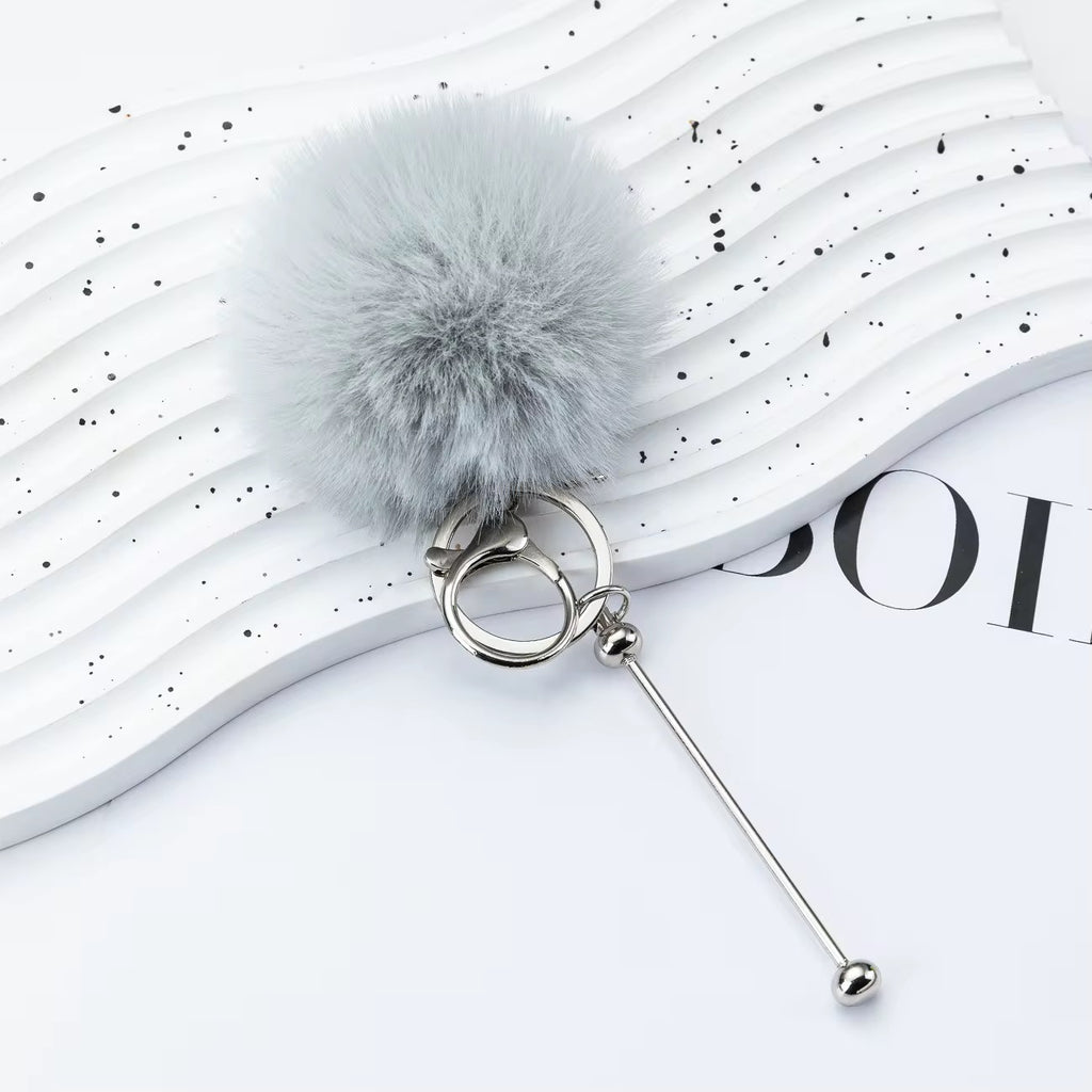 Beadable PomPom Keychain
