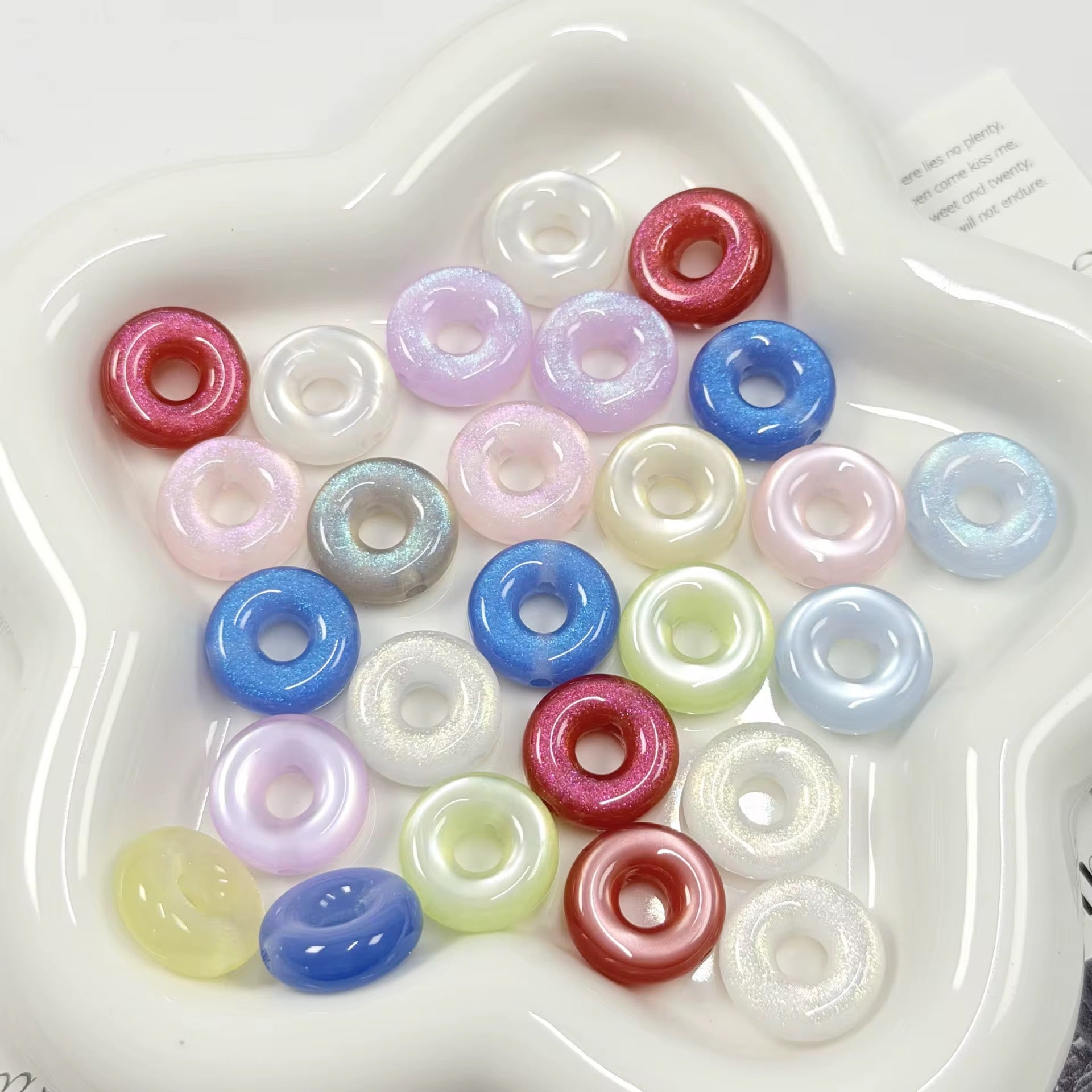 16mm Shimmer Cat-Eye Circle Beads-💋 Secondary image