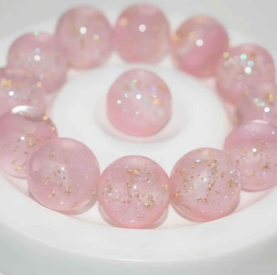 16mm Shimmer Gold Foil Beads (Mix and Single Colors)