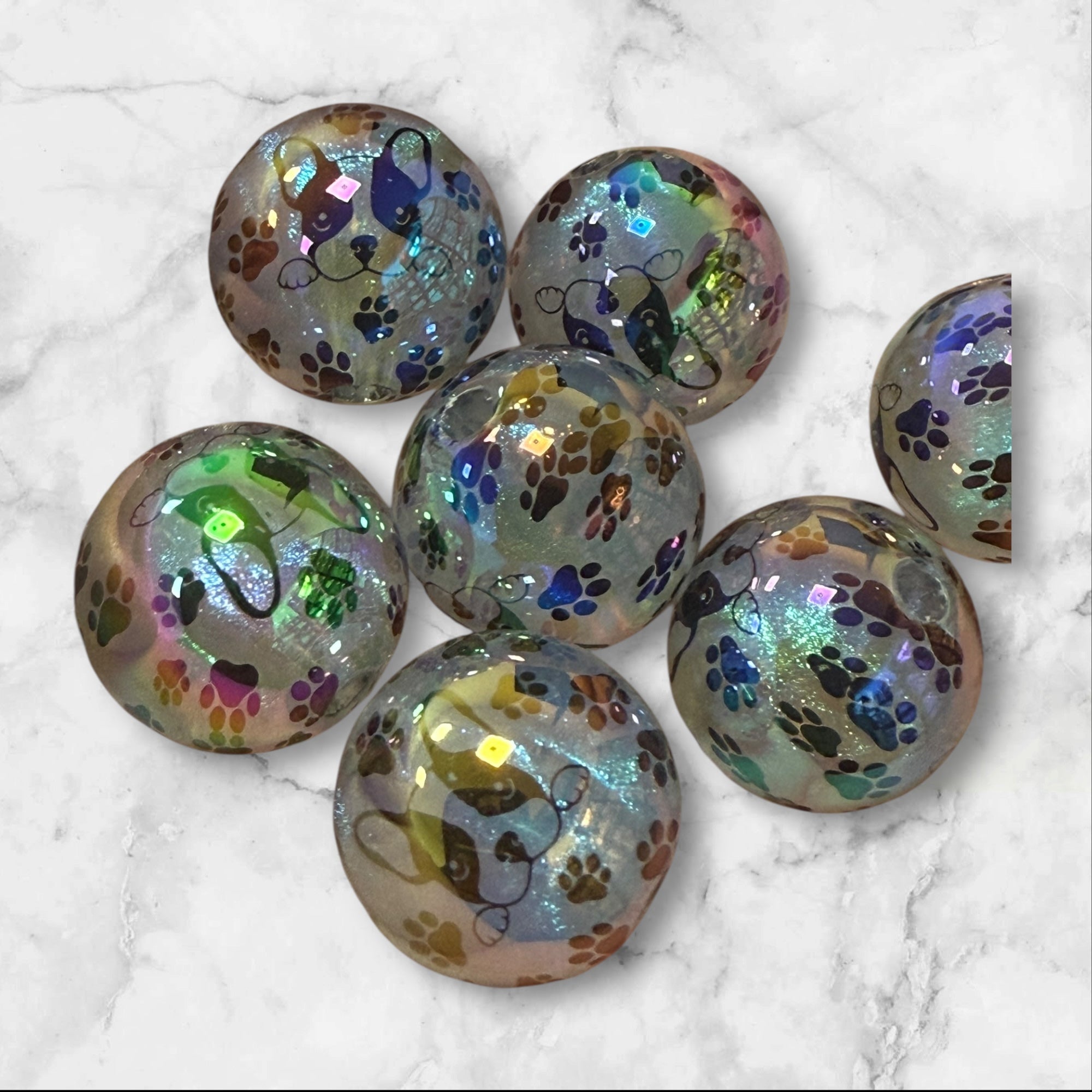 16mm Luminous Pug Dog Beads-J7 Secondary image