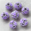 19mm Crowned Flower & Rhinestone Beads