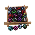 15mm Checkered Silicone Beads
