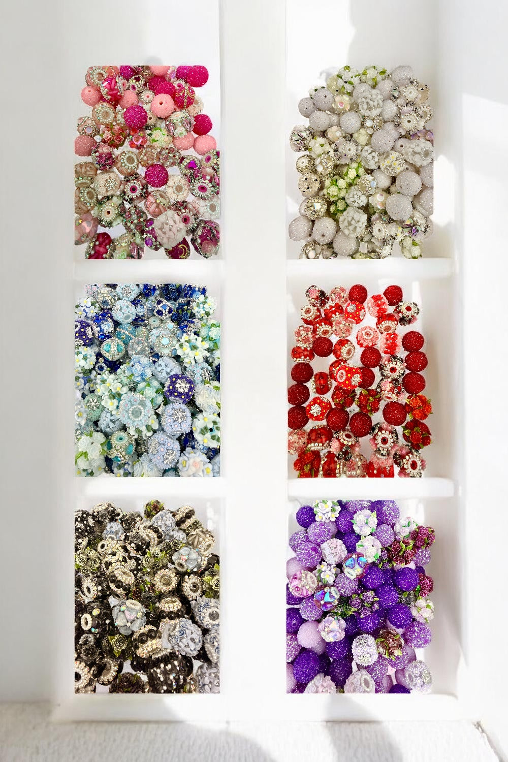 Fancy Rhinestone Color Bead Mixes (20pcs)
