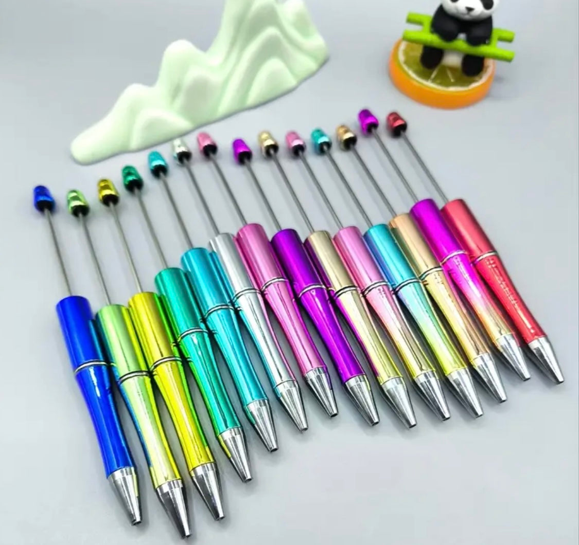 Metalic Electroplated Beadable Pens Main image