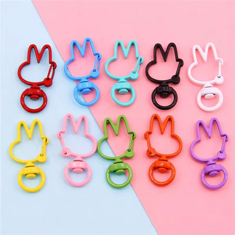 Labubu Shaped Snap Clamp Keyrings (10Pc)
