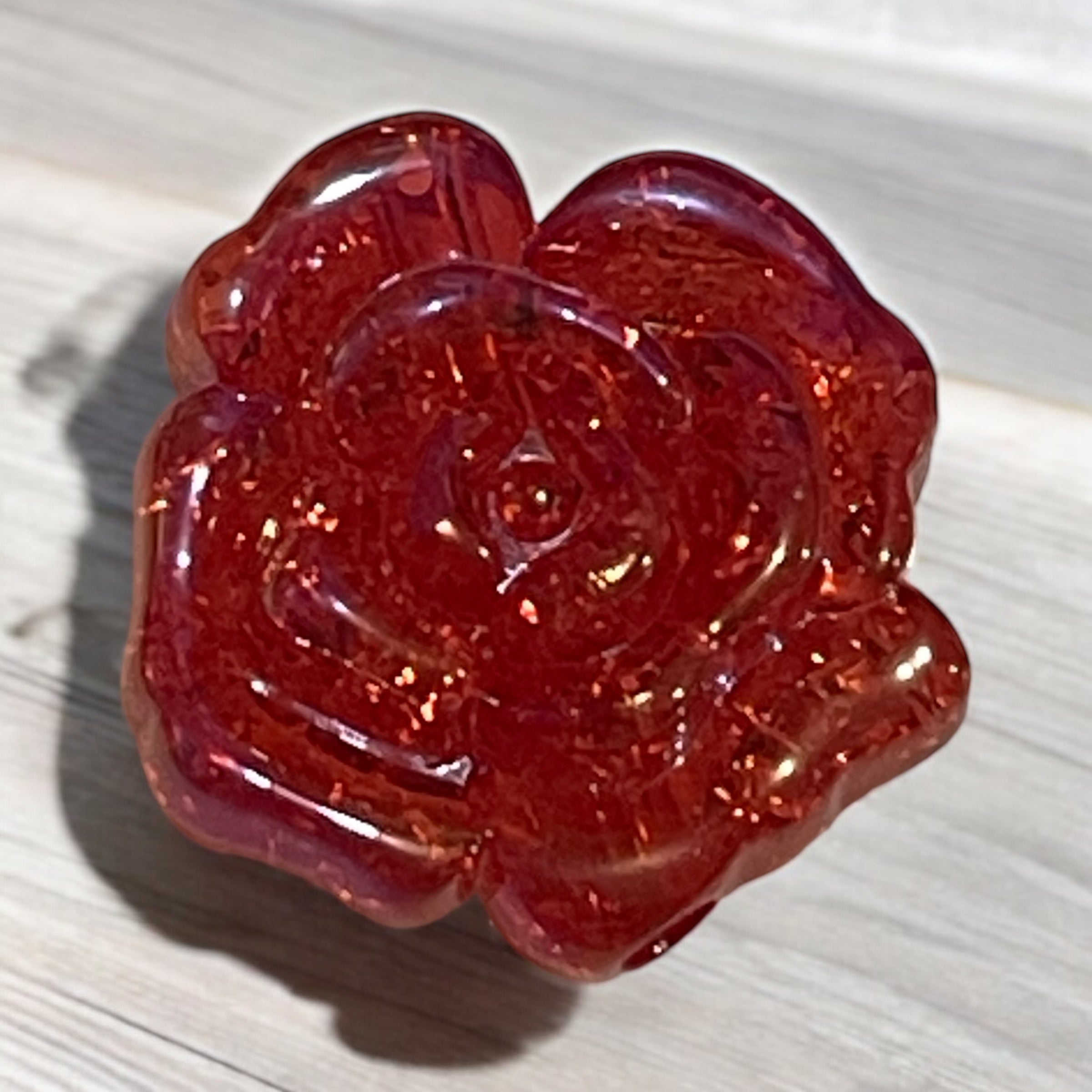 Red AB Rose Focal Beads (5Pcs) Main image