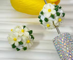 16mm Fancy Clay Daisy and Stone Beads-S6