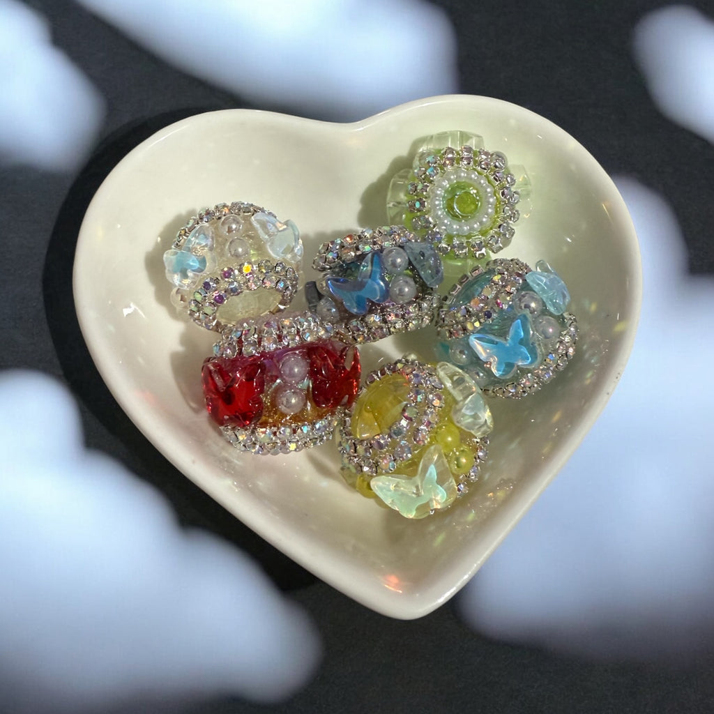 16mm Fancy Crystal Butterfly Beads-S22