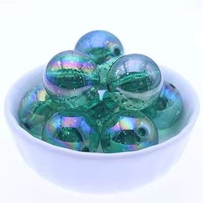 16mm Luminous Glitter Beads (single colors)