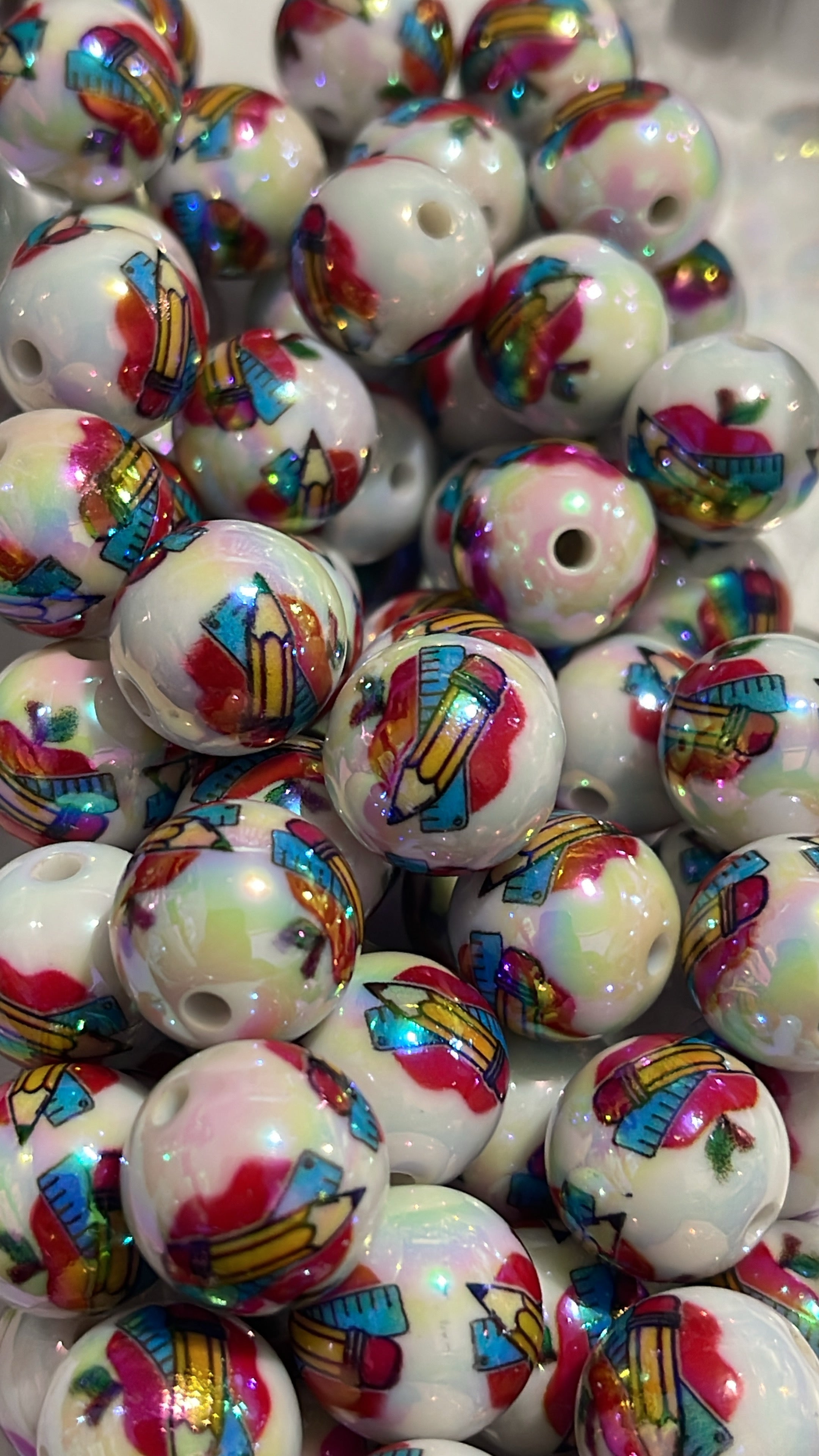 16mm Back to School Beads -B11 Main image