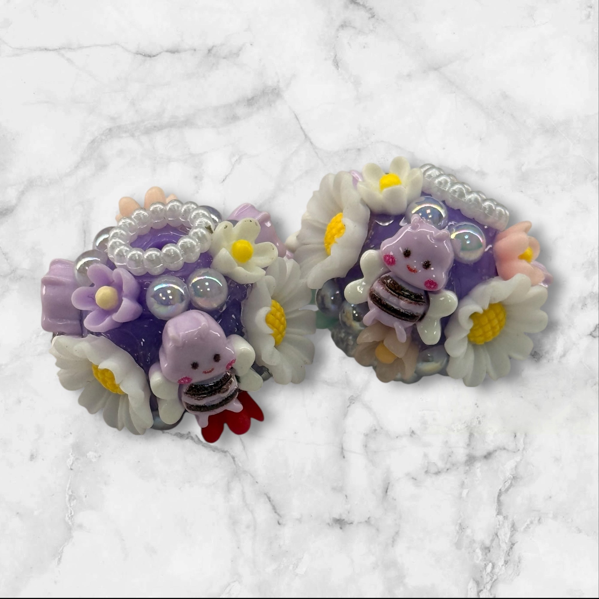 20mm Bee and Daisy Flowers Beads-Q2